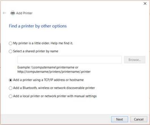 find_a_printer_by_other_options_screen_using_tcp_ip